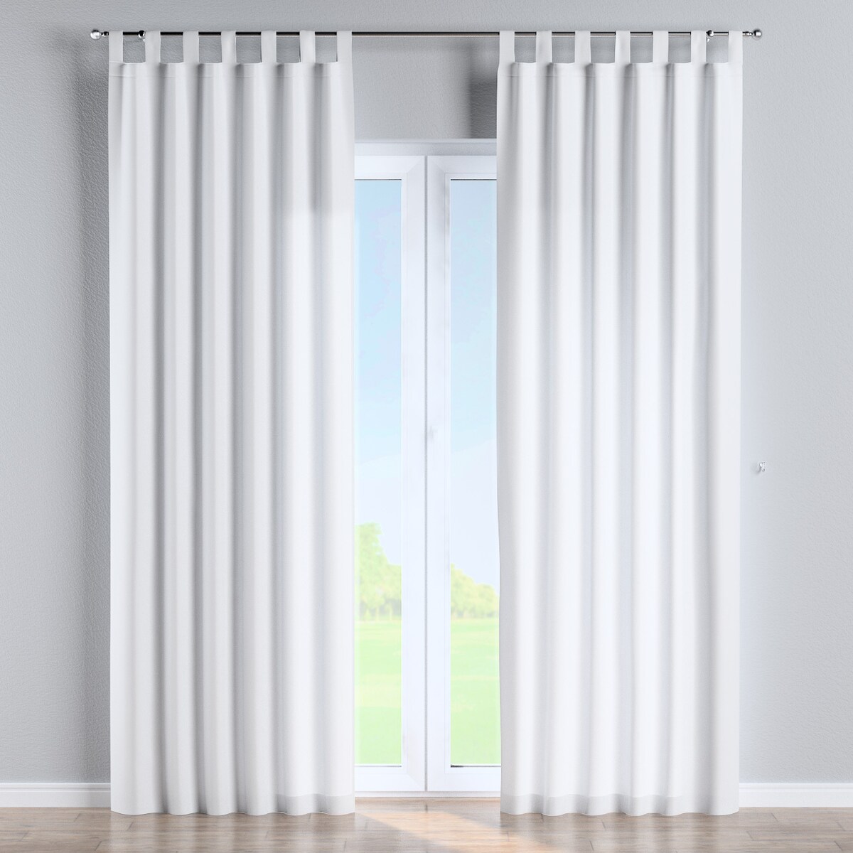 Zasłona na szelkach 1 szt. 130x260 biały z połyskiem