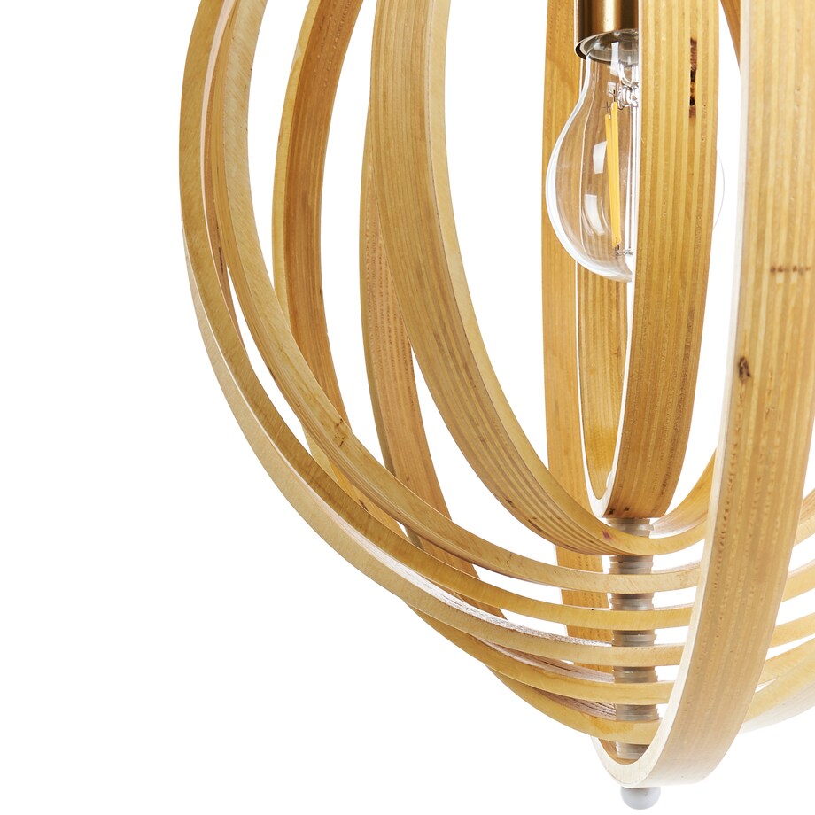 Lampa wisząca MURRELL Drewno topolowe Jasnobrązowy