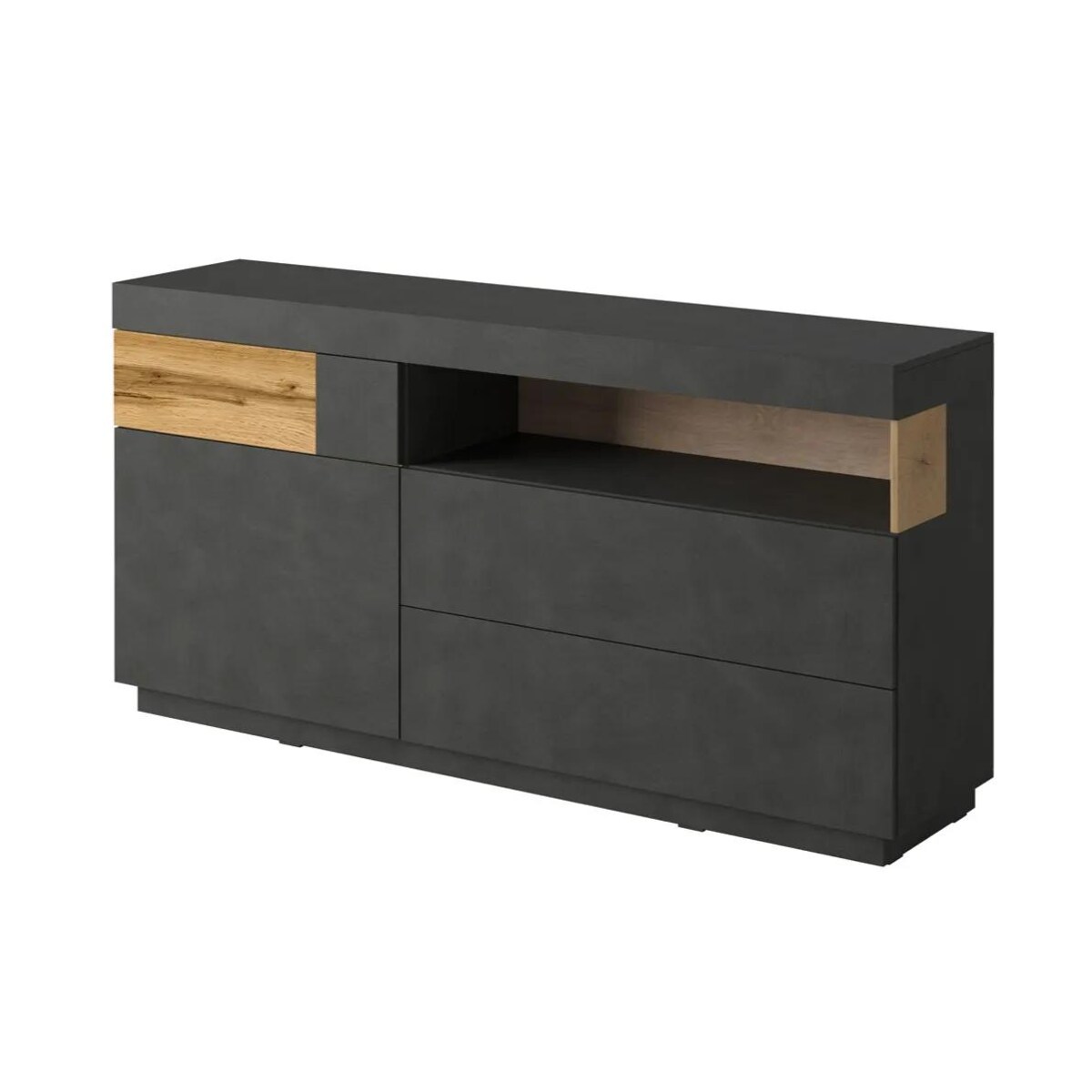 Komoda SILKE 1D3S 169cm matera/dąb wotan