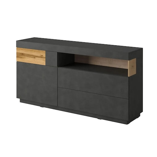 Komoda SILKE 1D3S 169cm matera/dąb wotan