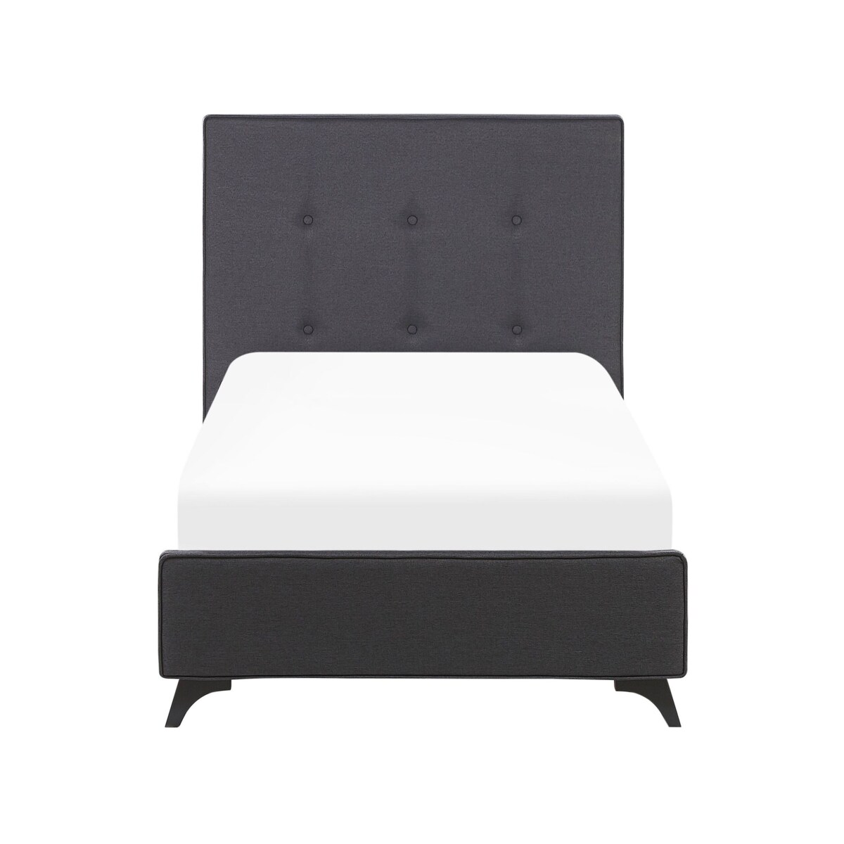 Łóżko tapicerowane 90 x 200 cm szare AMBASSADOR