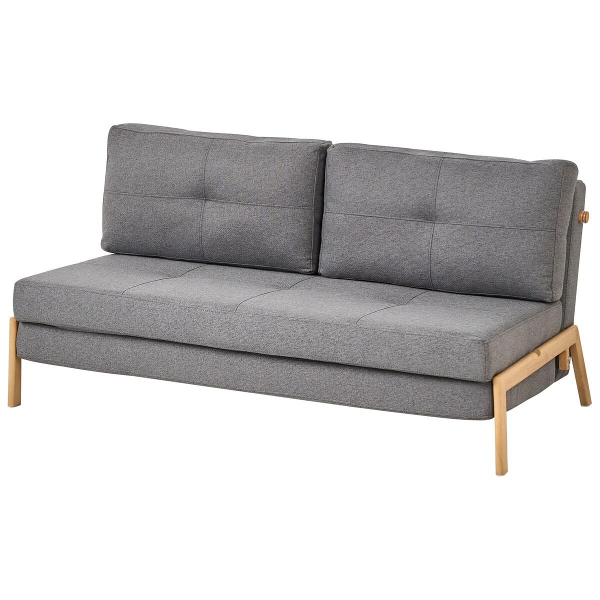 Sofa rozkładana dla 2 osób EDLAND Ciemnoszary