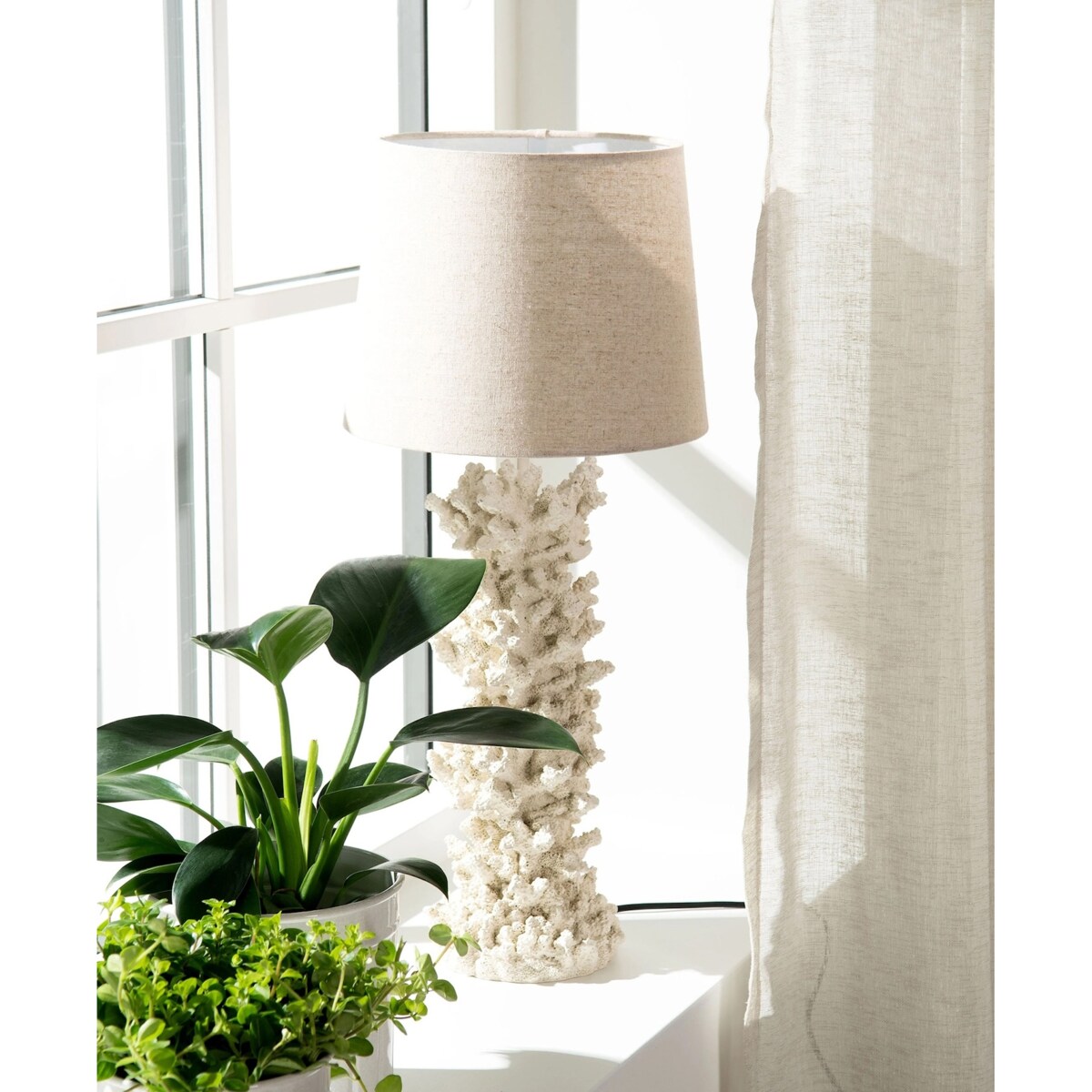 LAMPA STOŁOWA BIURKOWA NOCNA RAFA KORALOWA E27 DEKORACJA OZDOBA DO DOMU
