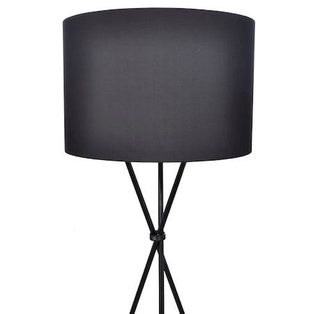 vidaXL Lampa podłogowa, czarna