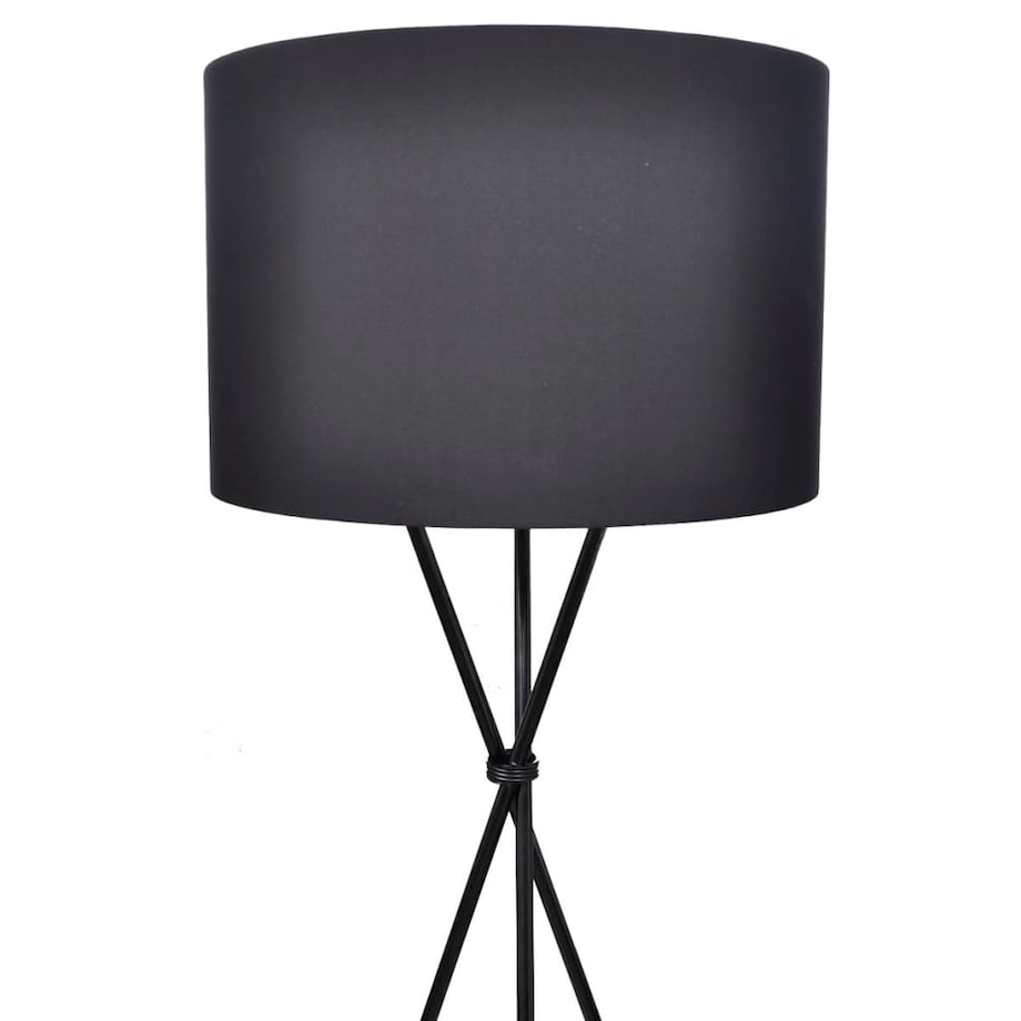 vidaXL Lampa podłogowa, czarna