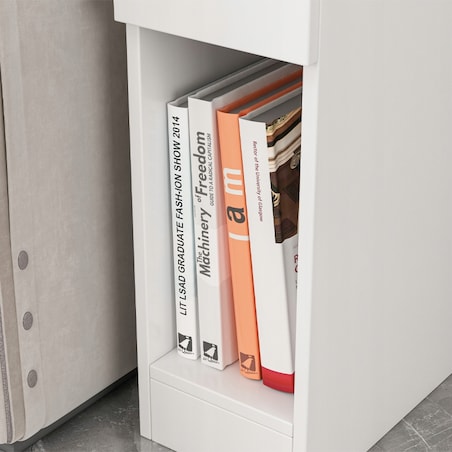 Szafka nocna wąska z szufladą stolik z półką nowoczesny loft sypialni 60 cm