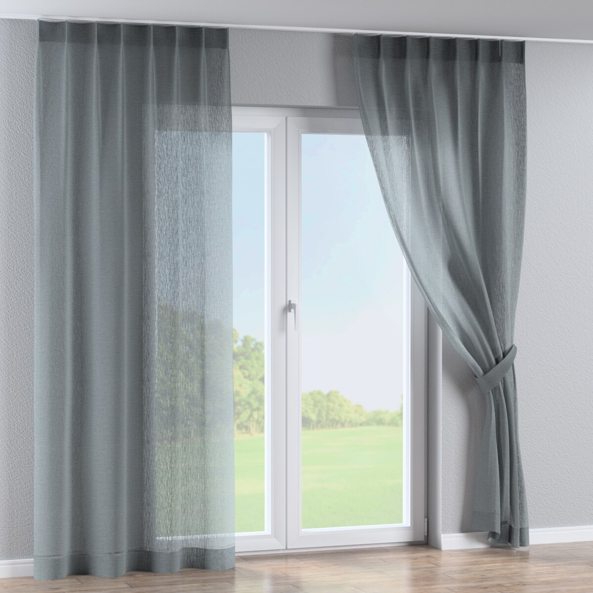 Zasłona na haczykach flex pojedynczych 130x245 szałwiowy