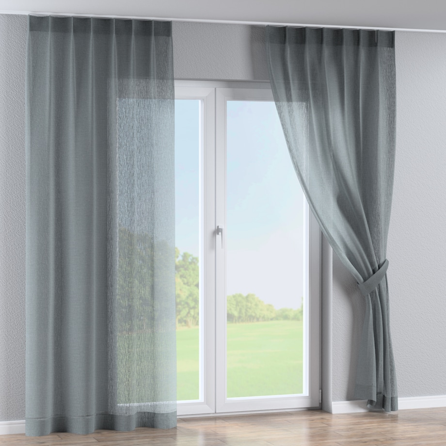 Zasłona na haczykach flex pojedynczych 130x245 szałwiowy