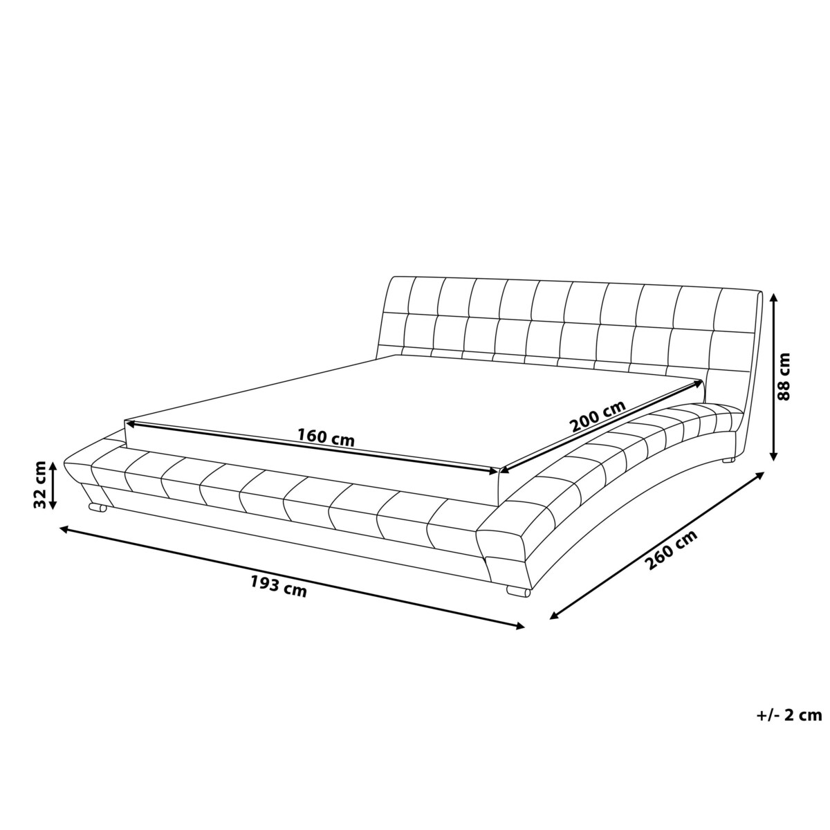 Łóżko tapicerowane 160 x 200 cm szare LILLE