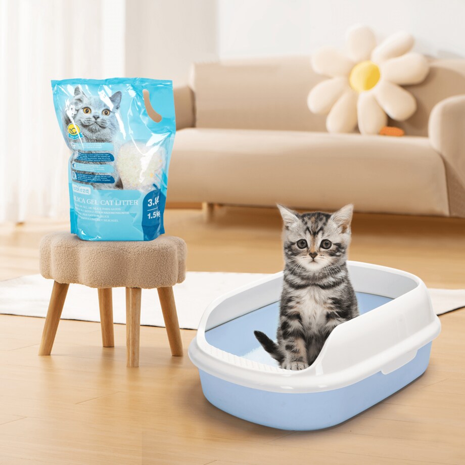 żwirek dla kota silikonowy o zapachu cytrynowym 1.5 kg 3.8l