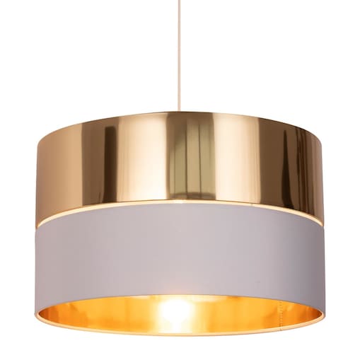 Lampa glamour wisząca Hilton 4771 TK Lighting z tkaniny biała złota