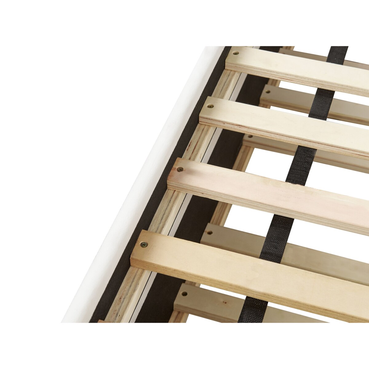 Łóżko wysuwane Welur CHAVONNE 90 x 200 cm Złamana biel