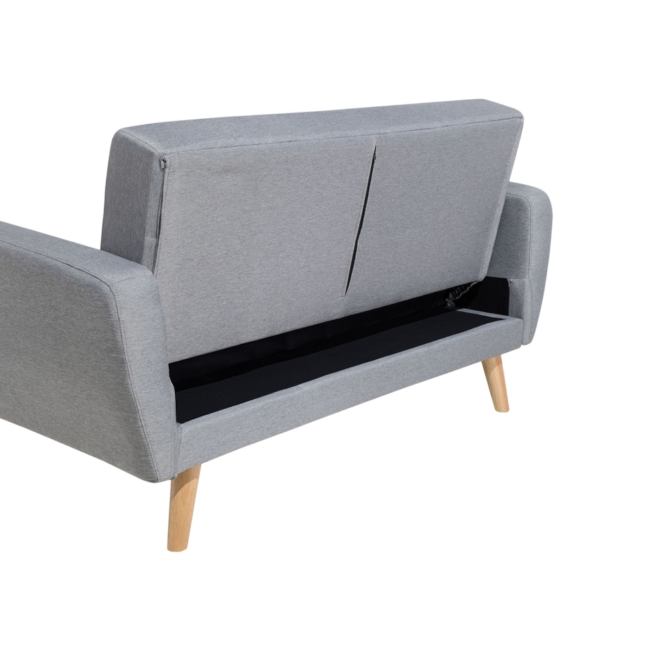 Sofa rozkładana 2-osobowa szara FLORLI