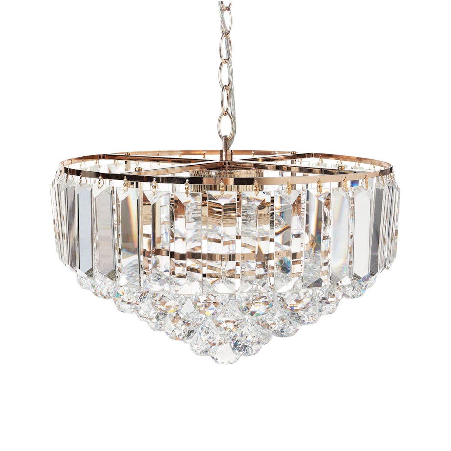 Żyrandol kryształowy 49 cm złoty ACHEIRO