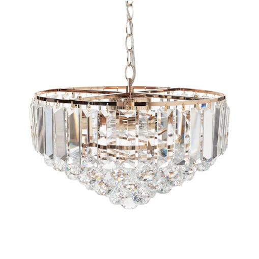 Żyrandol kryształowy 49 cm złoty ACHEIRO