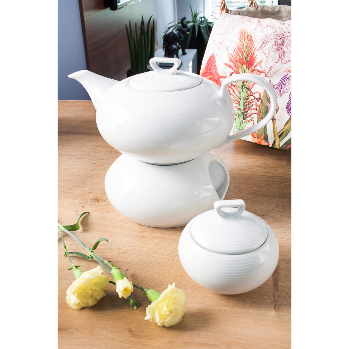 Czajnik 1100 ml Yvette Biała Linea E755