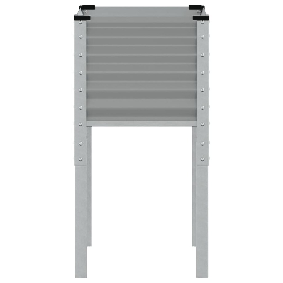 vidaXL Donica ogrodowa, szara, 45x45x88 cm, stal