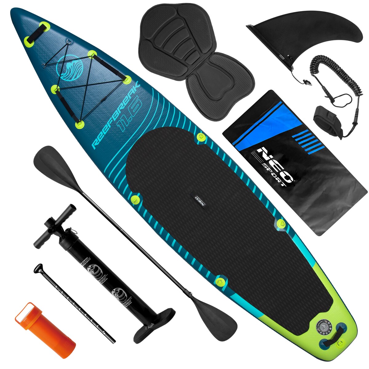 Deska SUP do pływania pompowana Paddle Reefbreak 350cm Neo-Sport ZESTAW