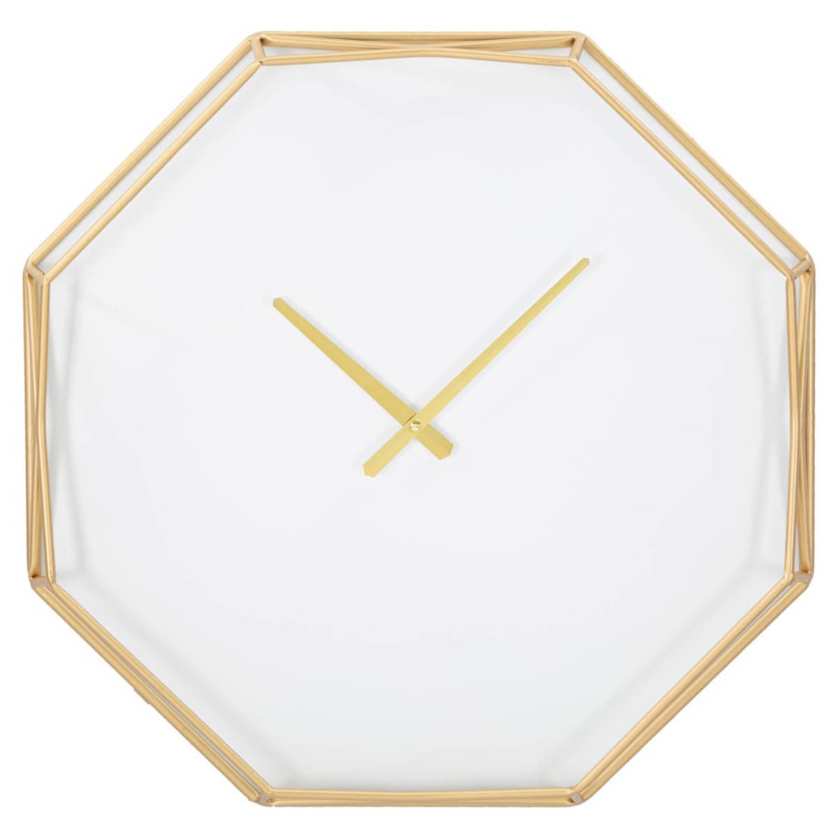 Ośmiokątny zegar na ścianę w stylu glamour, Ø 56 cm