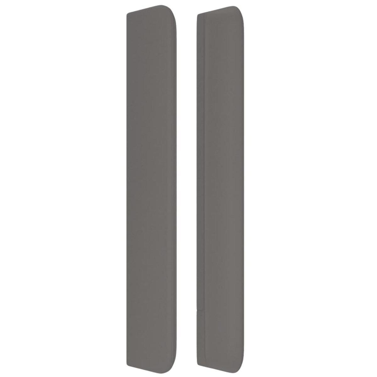 vidaXL Zagłówek uszak, szary, 203x16x118/128 cm, sztuczna skóra