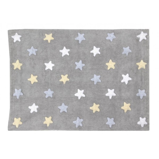 Dywan Bawełniany Tricolor Star Grey Blue 120x160 cm Lorena Canals