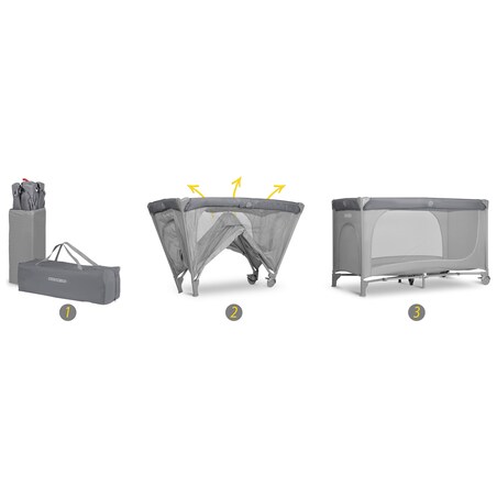 Łóżeczko turystyczne dla dziecka składane podróżne kojec Ricokids + materac + torba