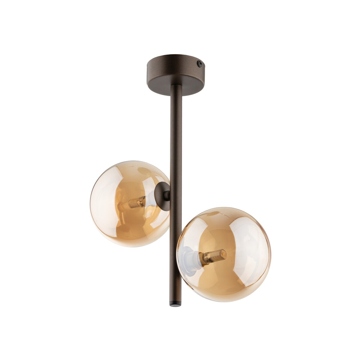Lampa sufitowa TK Lighting ESTERA BROWN 4528, 2xG9, brązowa, bursztynowe szkło, do salonu i sypialni