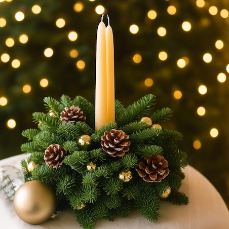 10x Gałązki świerkowe DUŻE piki sztuczne 10 sztuk zielone zestaw do stroika wianek