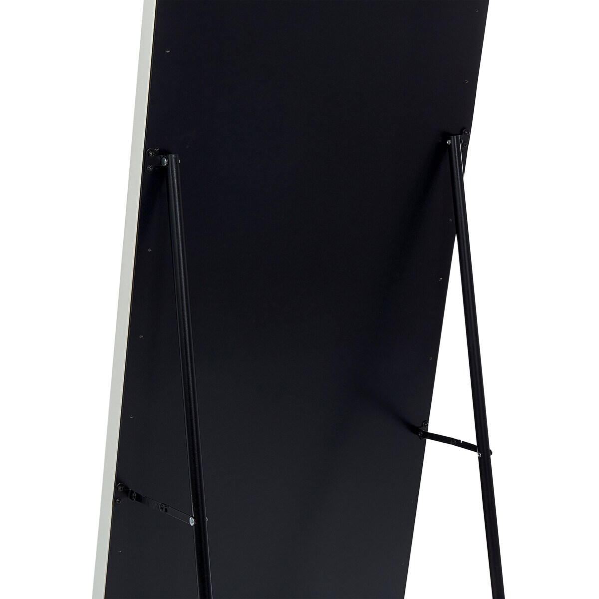 Lustro stojące ekoskóra 50 x 150 cm białe ANSOUIS