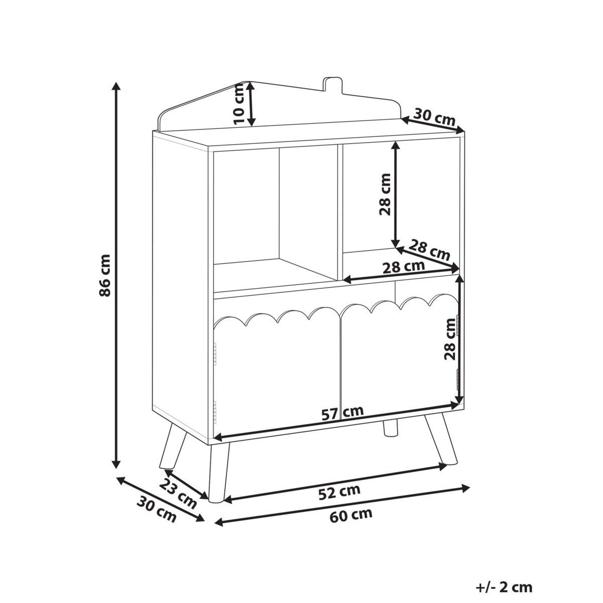 Regał MDF Jasne drewno LACKEY