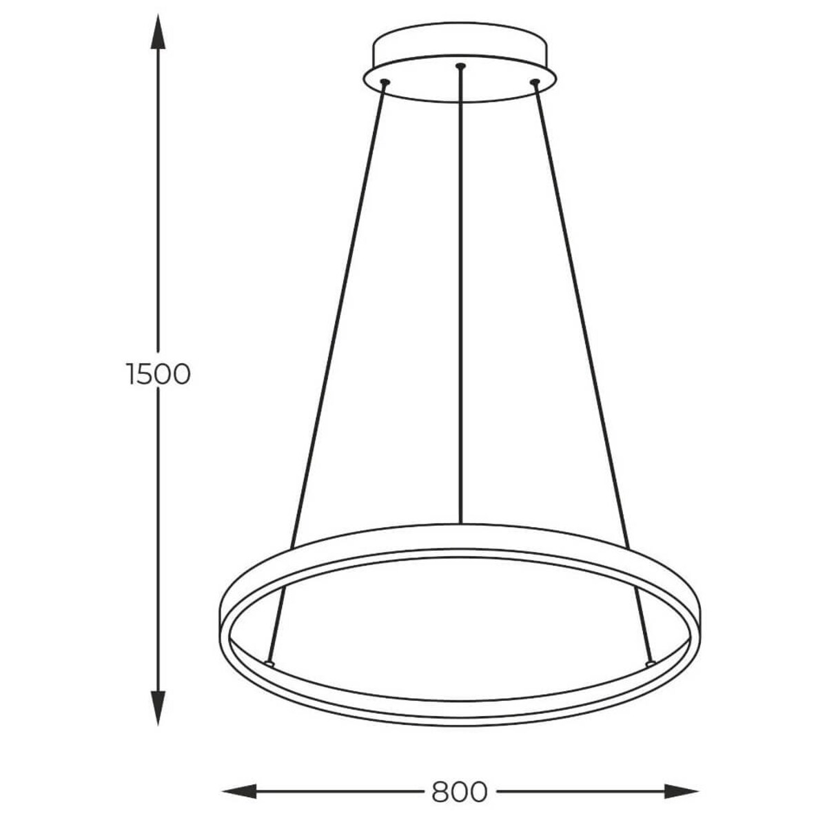 Salonowa wisząca lampa Breno 2023200-GD80 Zumaline LED 36W 3000-6000K ringi złote