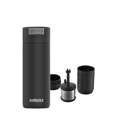 Kubek termiczny Kambukka 500ml z zaparzaczem na herbatę czarny - Cabo Zestaw Team Tea