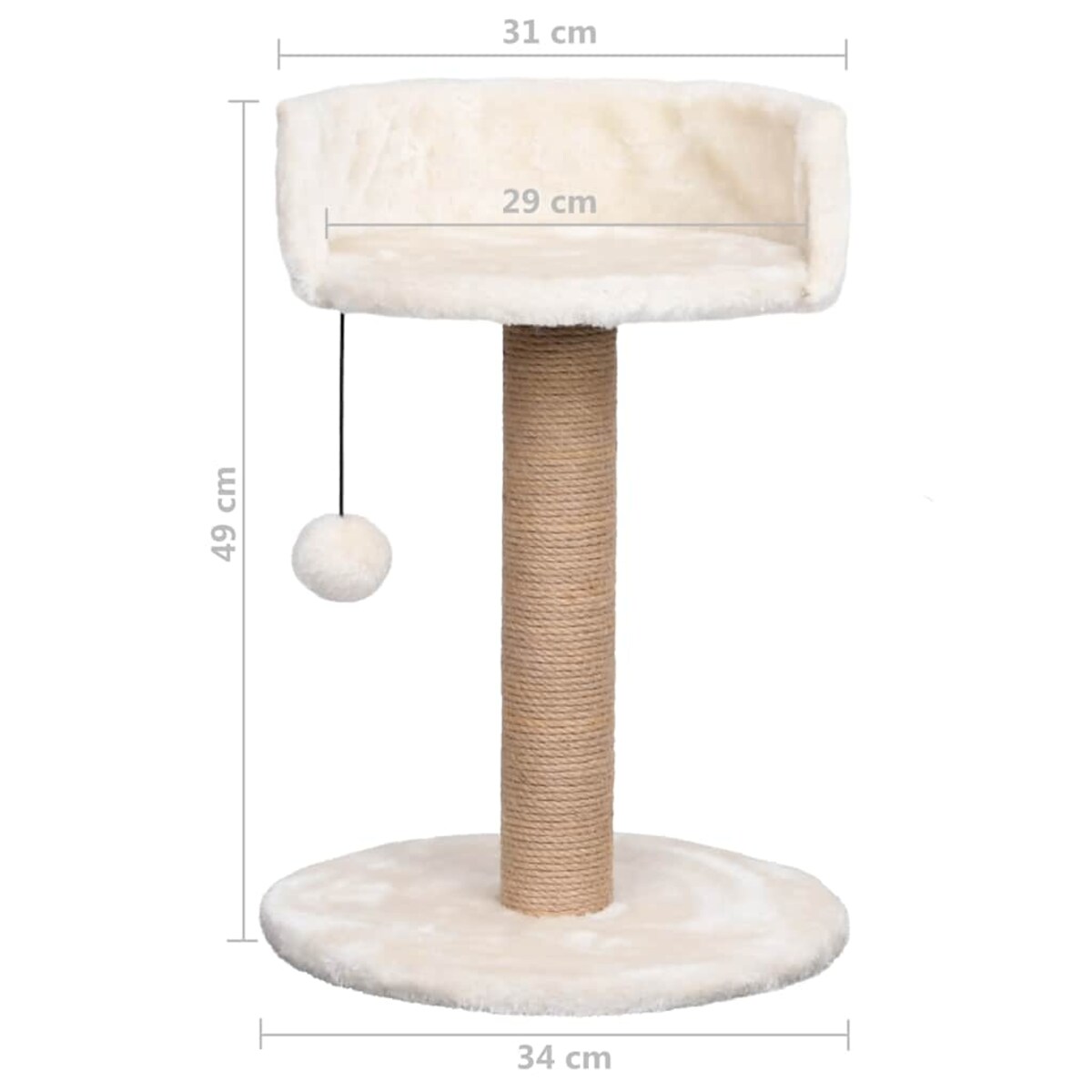 vidaXL Drapak dla kota, 49 cm, trawa morska