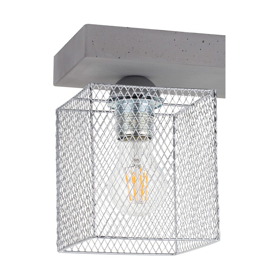 Lampa Sufitowa BRITOP Lighting 2xE27 Max.60W Klasyczny Szary Beton z Chromowanym Kloszem, Polski Producent, 1 szt.