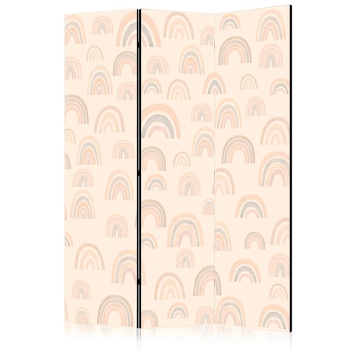 Parawan akustyczny Dla dzieci 135x172 cm 3-częściowy beżowy