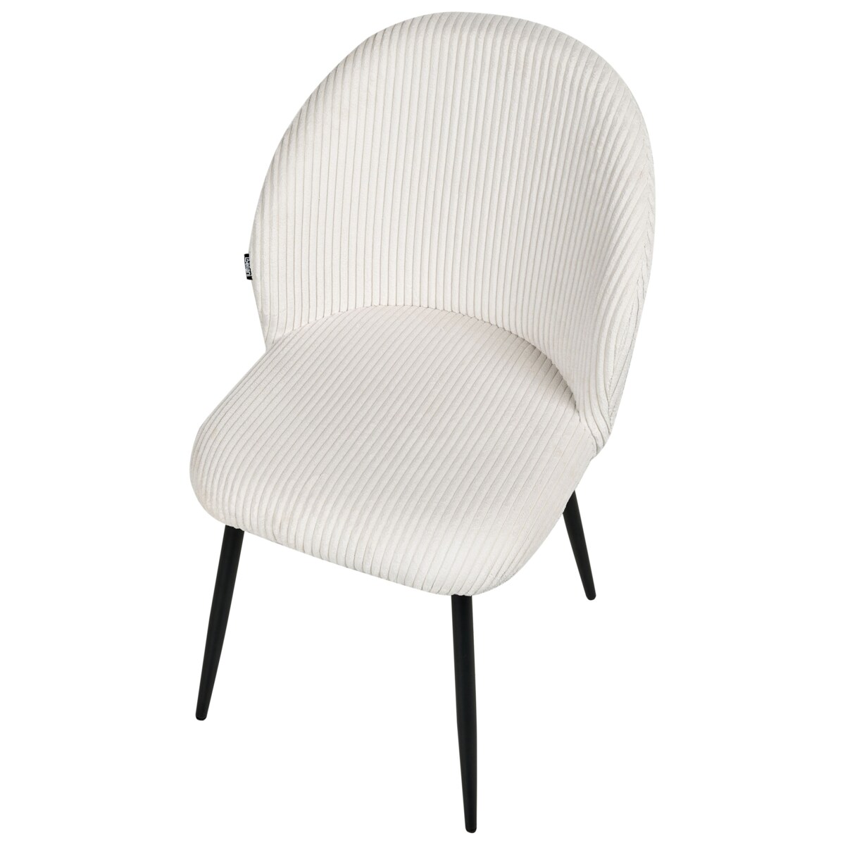 Zestaw 2 krzeseł do jadalni ELOY Sztruks Złamana biel