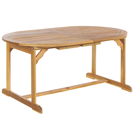 Stół ogrodowy rozkładany MAUI 160/220 cm 100 cm Drewno akacjowe Jasnobrązowy
