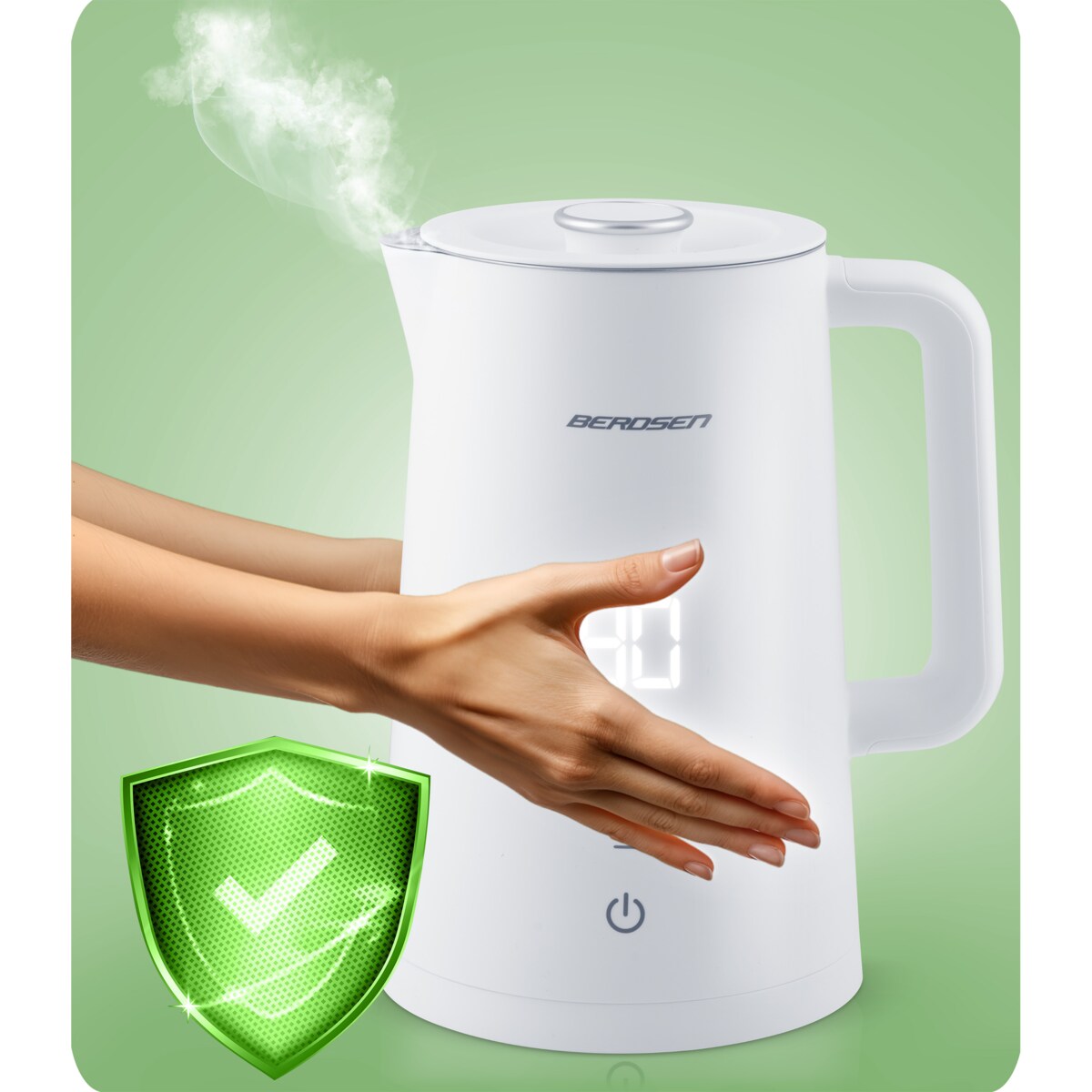 Czajnik elektryczny panel dotykowy 2200w 1,7l Berdsen