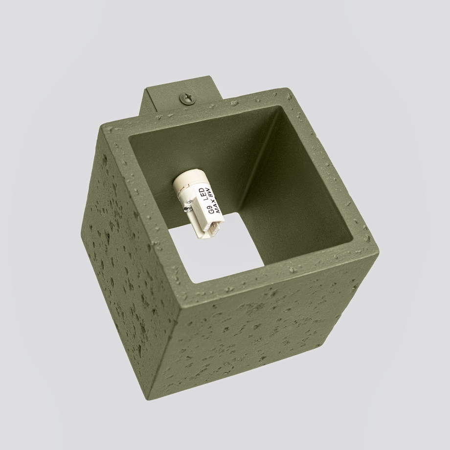 Kinkiet QUAD beton zielona oliwka