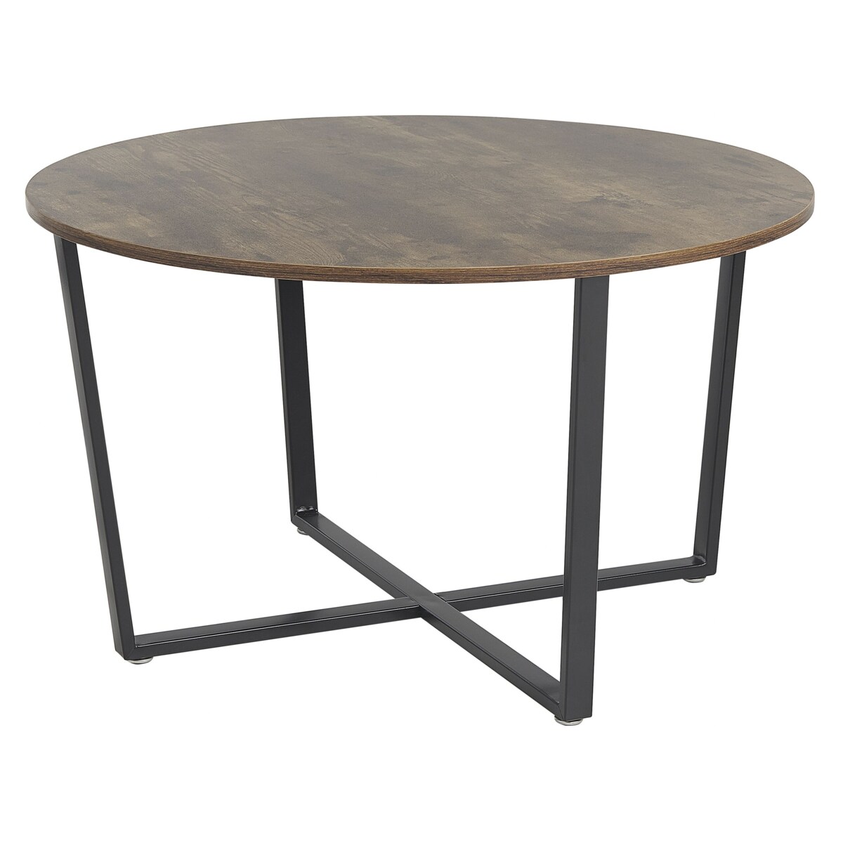 Stolik kawowy ciemne drewno z czarnym ORICK