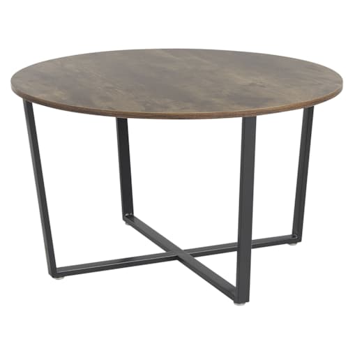 Stolik kawowy ciemne drewno z czarnym ORICK