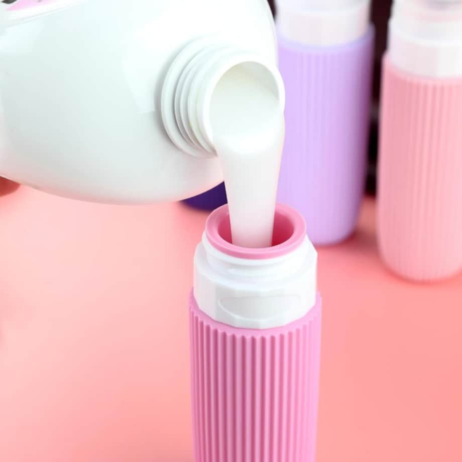 Zestaw silikonowych pojemniczków, buteleczek podróżnych 4w1 90ml KS137WZ1