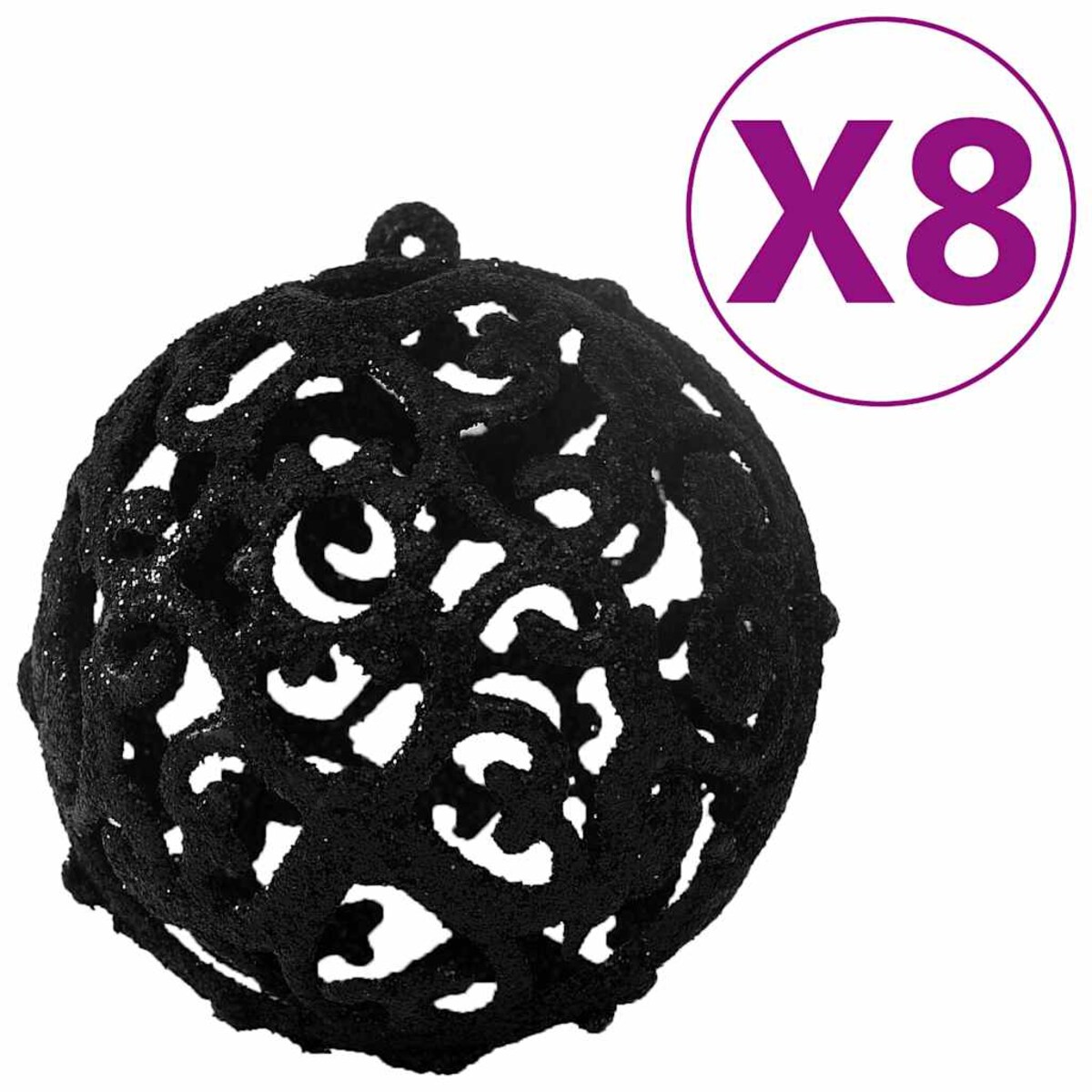vidaXL Zestaw bombek, 100 elementów, czarny