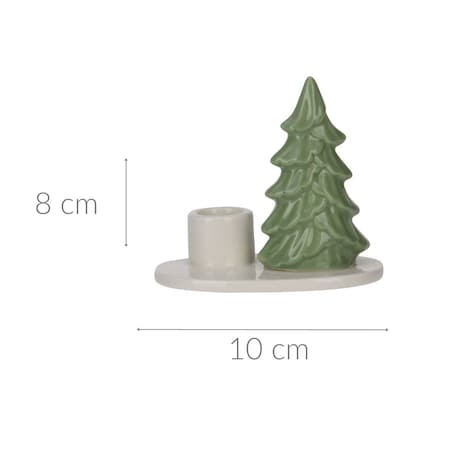 Świecznik świąteczny z choinką, 8 cm