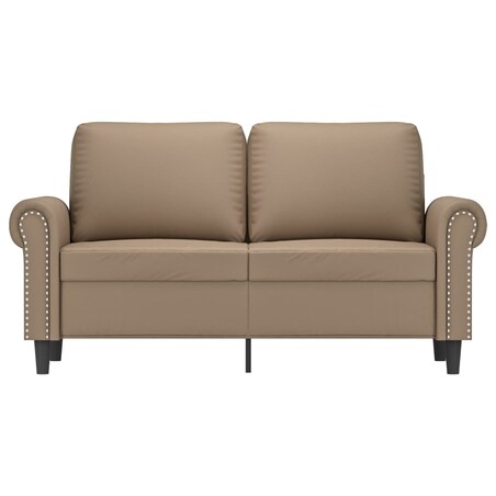 vidaXL 2-osobowa sofa, kolor cappuccino, 120 cm, sztuczna skóra