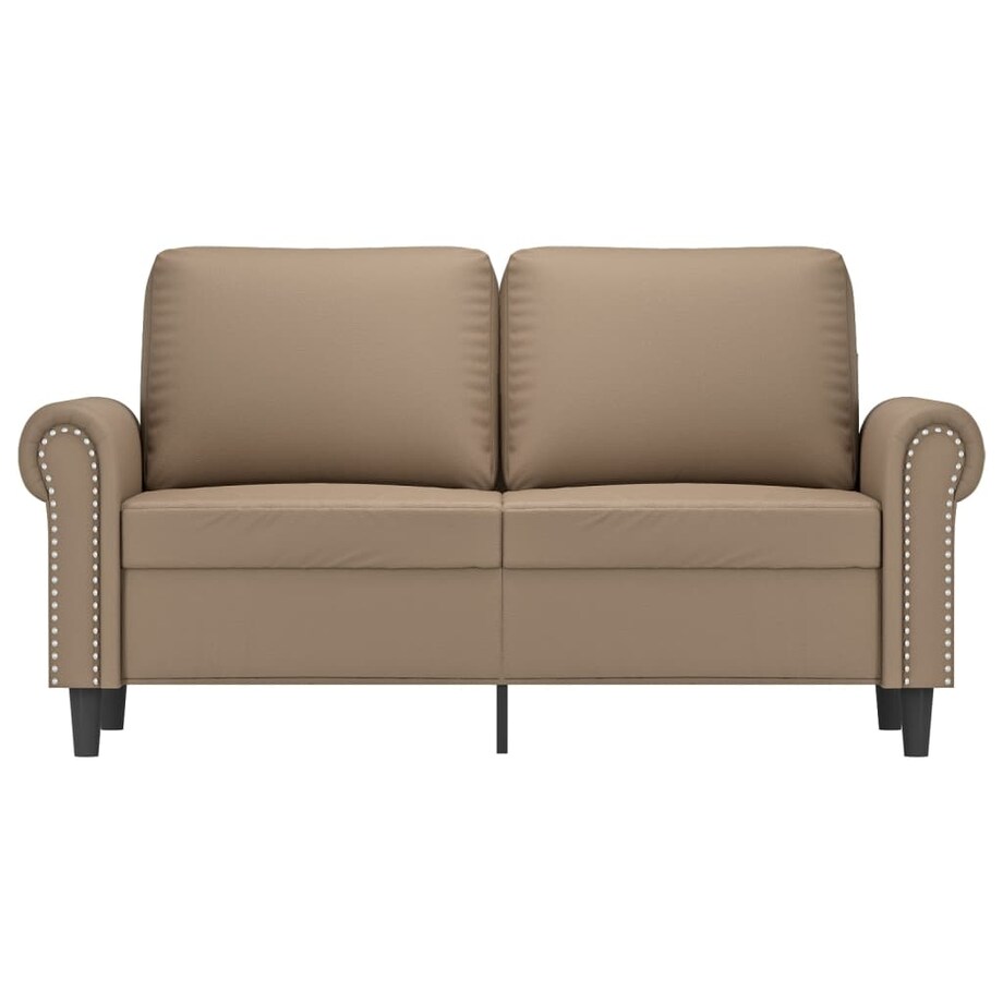 vidaXL 2-osobowa sofa, kolor cappuccino, 120 cm, sztuczna skóra