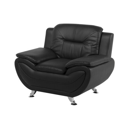 Fotel wypoczynkowy Skóra ekologiczna Czarny LEIRA
