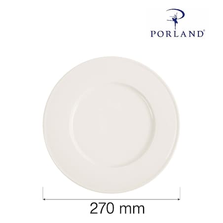 Talerz płytki Porland Line 270 mm kremowy, porcelanowy