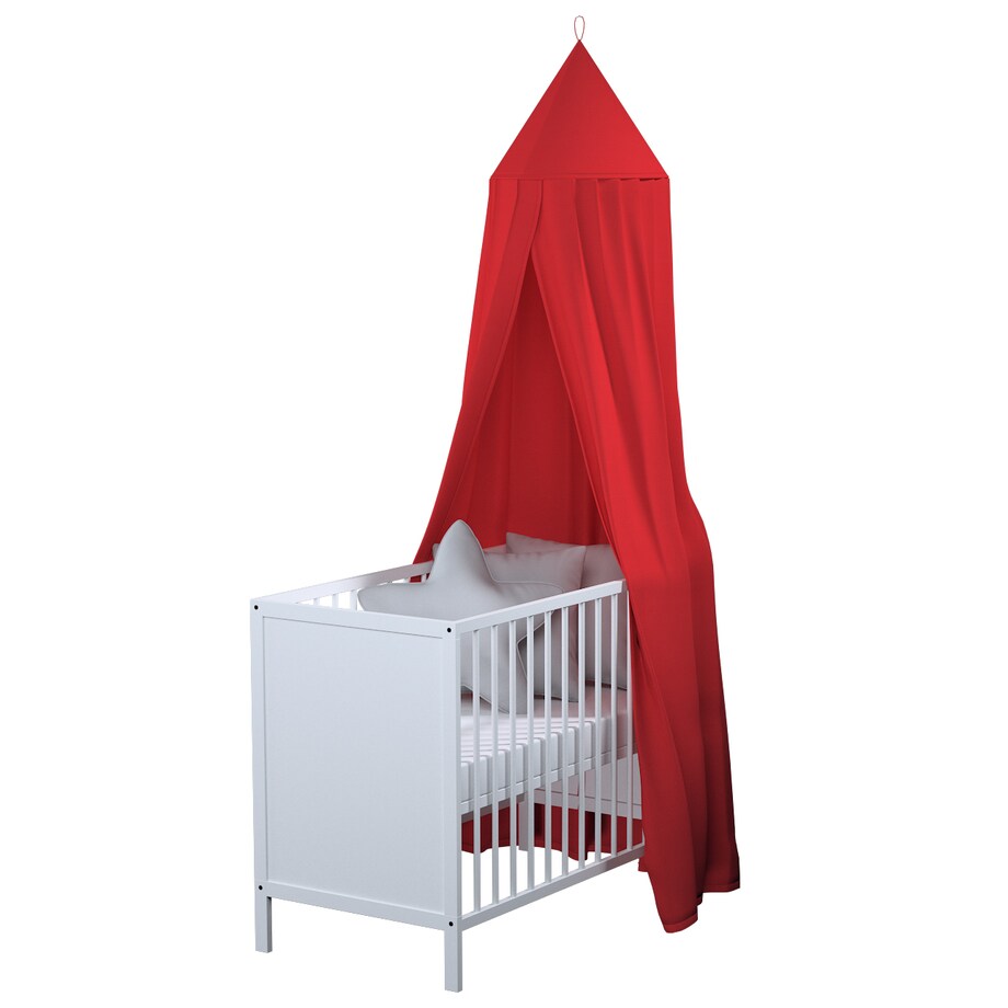 Baldachim do łóżeczka, czerwony, fi 50cmx230cm, Happiness