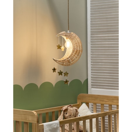Lampa wisząca Księżyc ORCHON Rattan Naturalny